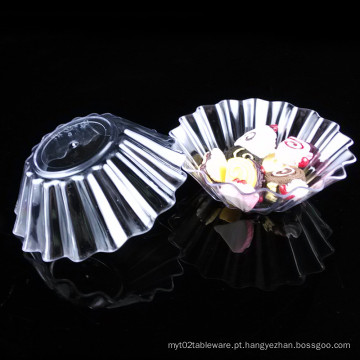 Disco de plástico pires descartáveis ​​plástico fluted prato de servir